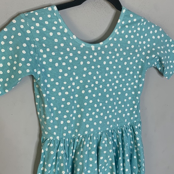 Lana jean baby blue white polka dot circle dress 10T - Picture 2 of 5